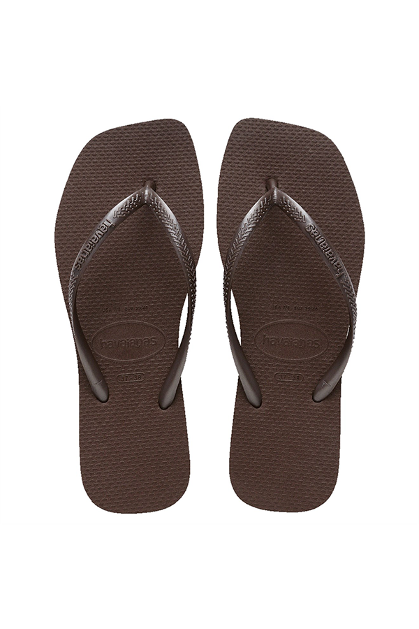 Square toe brown Havaianas