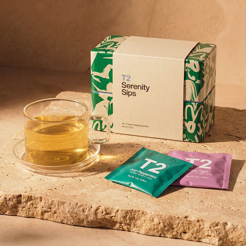 T2 Serenity Sips Tea Bag Tin 20 pack