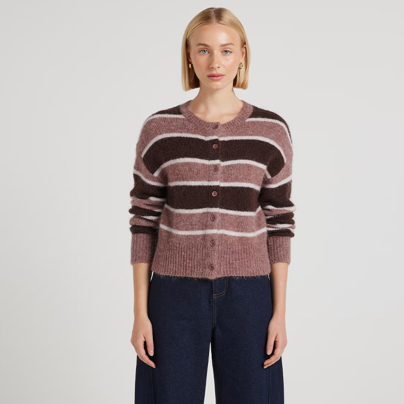 Portmans - Maddy Fluffy Striped Cardigan