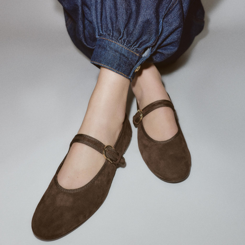 ZARA - SUEDE BALLET FLATS