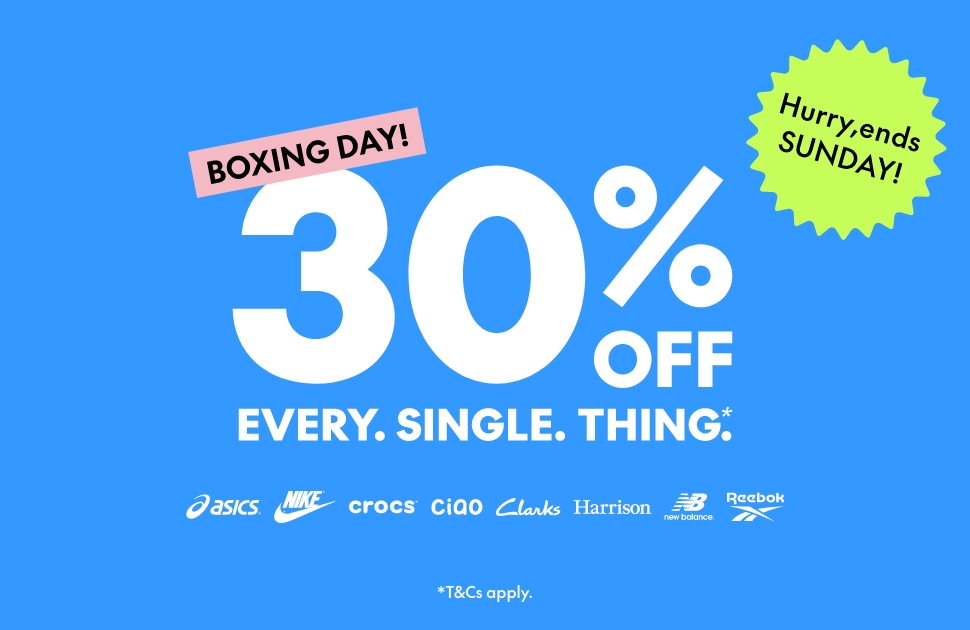 Shoes & Sox 30% off Every. Single. Thing.*