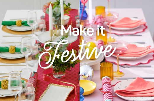 Two ways to style your Christmas table