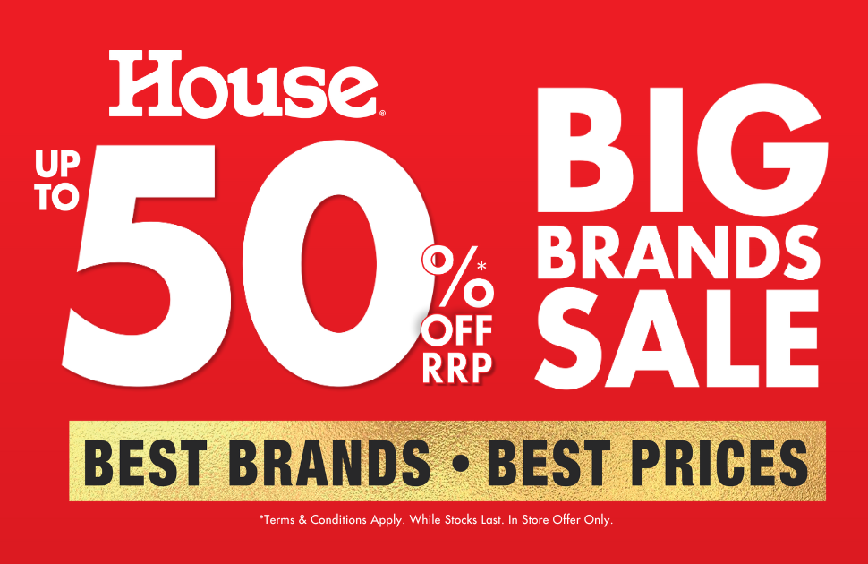Save up to 50% Off in the House Big Brands Sale