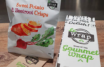 Free packet of crisps at LeWrap