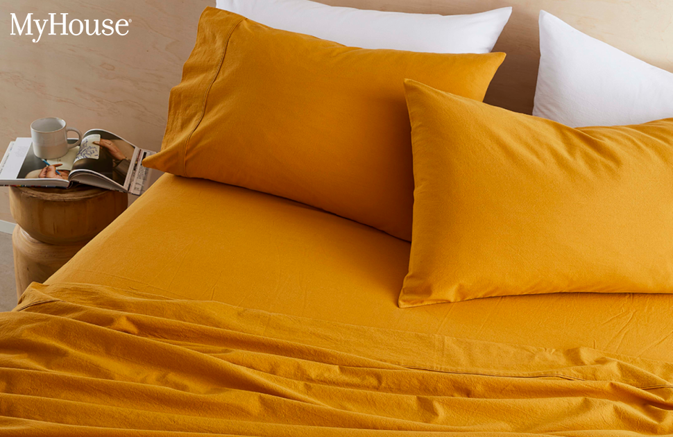 My House Save 60% Off MyHouse Stonewash Quilt Cover Set