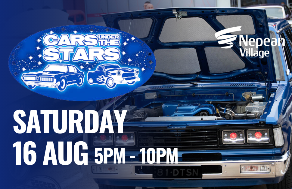 Cars Under the Stars – Saturday 16 August | 5pm–10pm