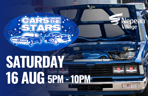Cars Under the Stars – Saturday 16 August | 5pm–10pm