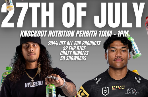 NRL Superstars Brian To’o & Jarome Luai Head to Knockout Nutrition for EHP Labs Meet & Greet!