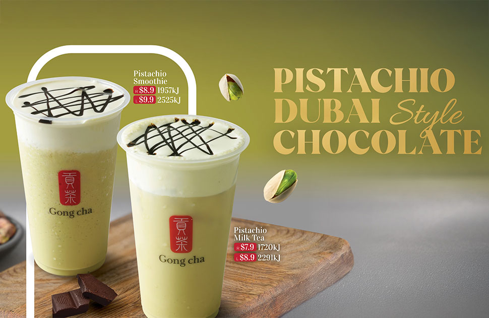 Gong Cha | Luxurious Dubai Style Pistachio Chocolate Series