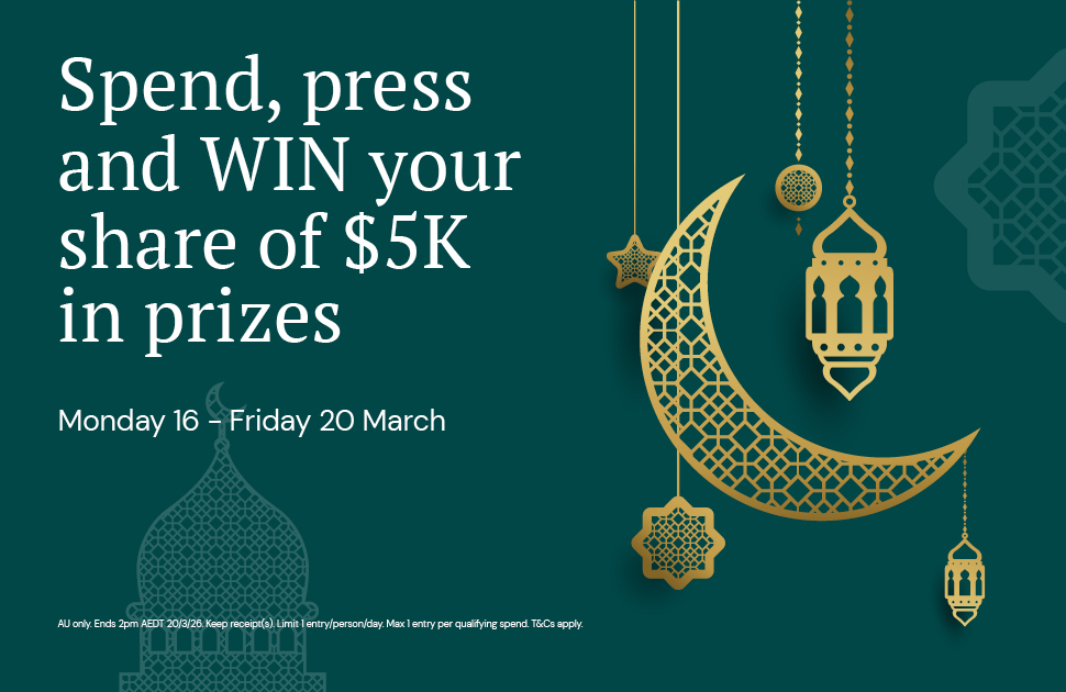 Spend, press and WIN your share of $5K in prizes
