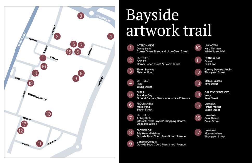 Artwork Trail Map