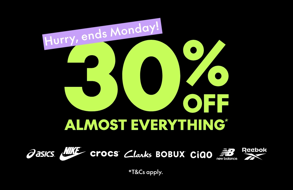 Shoes & Sox 30% off continues*