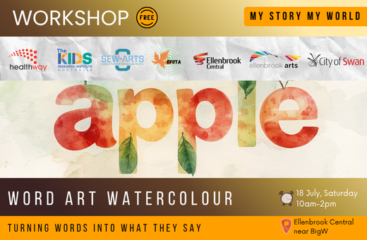 Word Art Watercolour Workshop hosted by Ellenbrook Arts