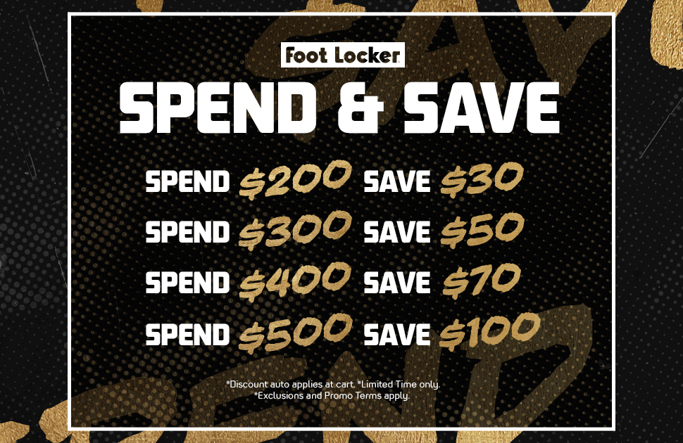 Foot Locker Spend & Save: Get Up to $100 Off Your Purchase