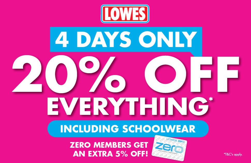 Lowes 20% Off Everything - 4 Days Only