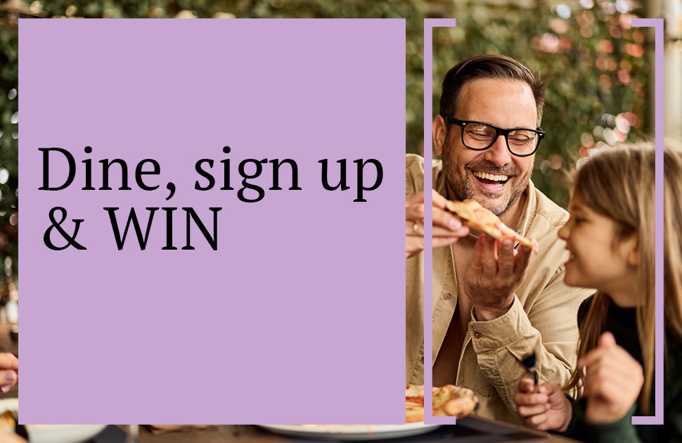 Dine, sign up & WIN a $500 Gift Card