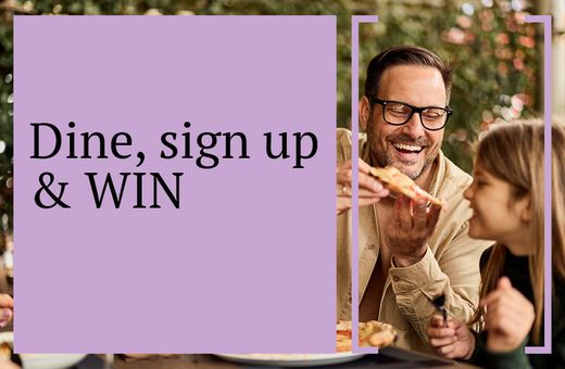  Dine, sign up & WIN a $500 Gift Card 
