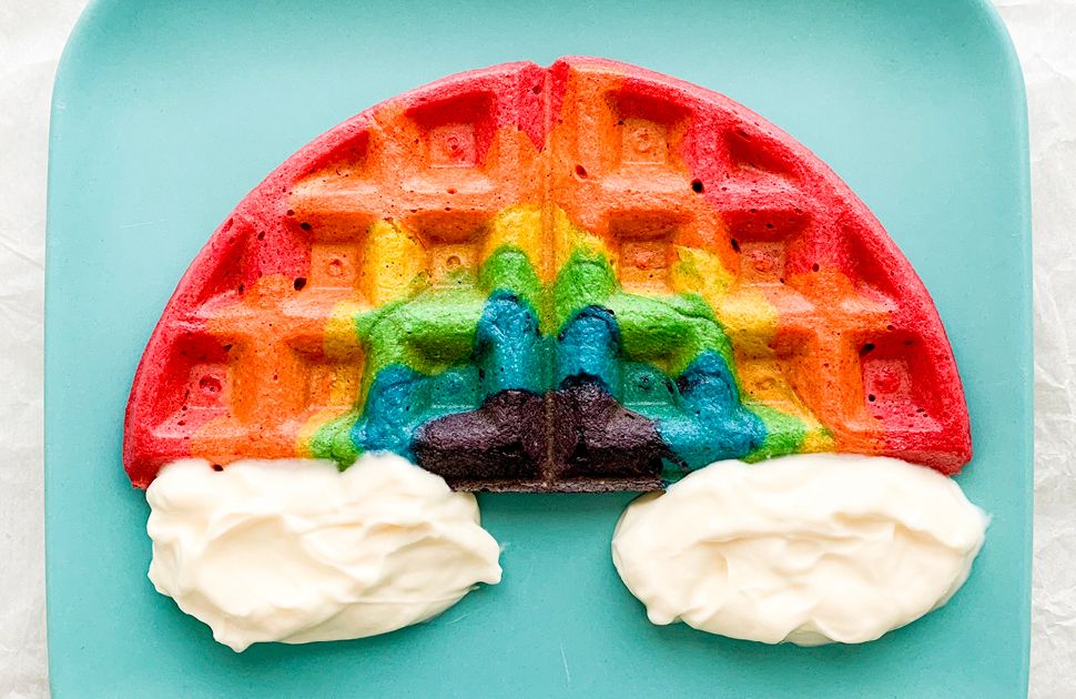 Rainbow Waffles