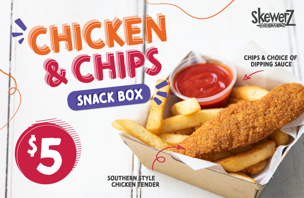 Skewerz Kebabz - Chicken & Chips Snack Box