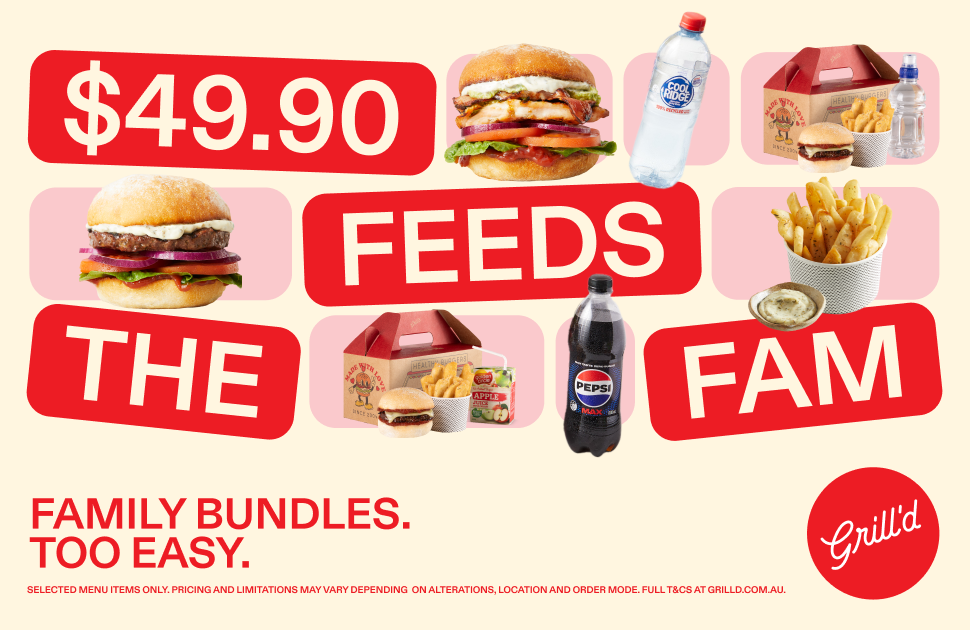 Grill'd $49.90 Feeds The Fam