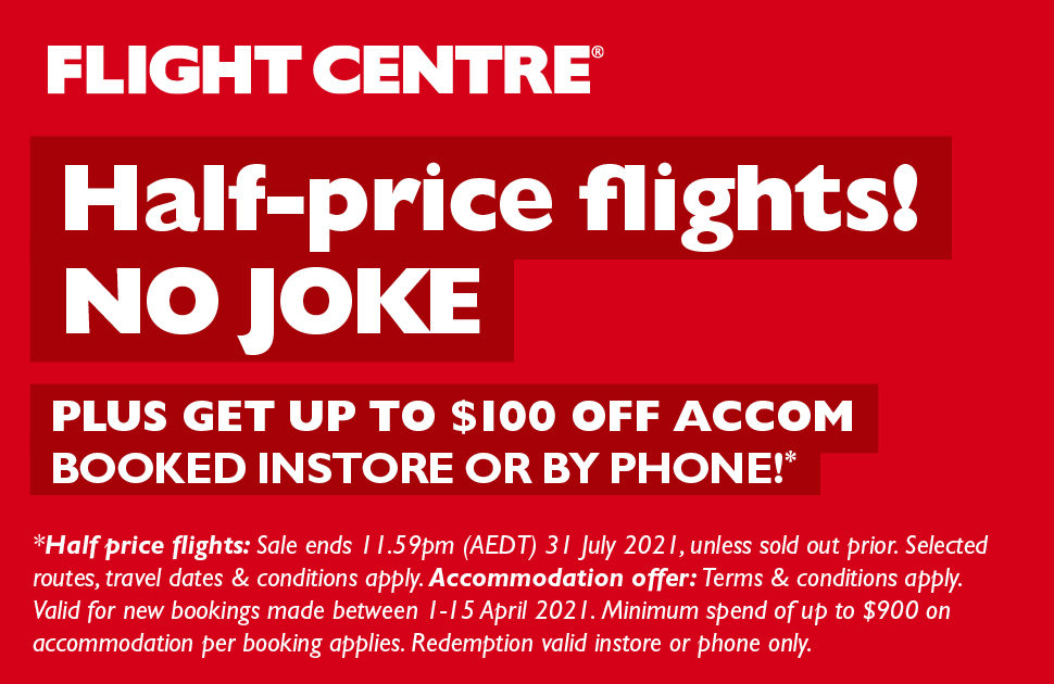 Flight Centre's Half Price Flights