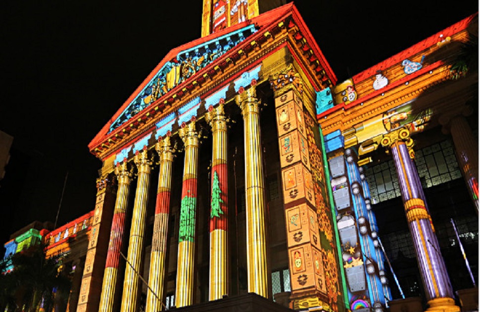 Gold Lotto City Hall Lights