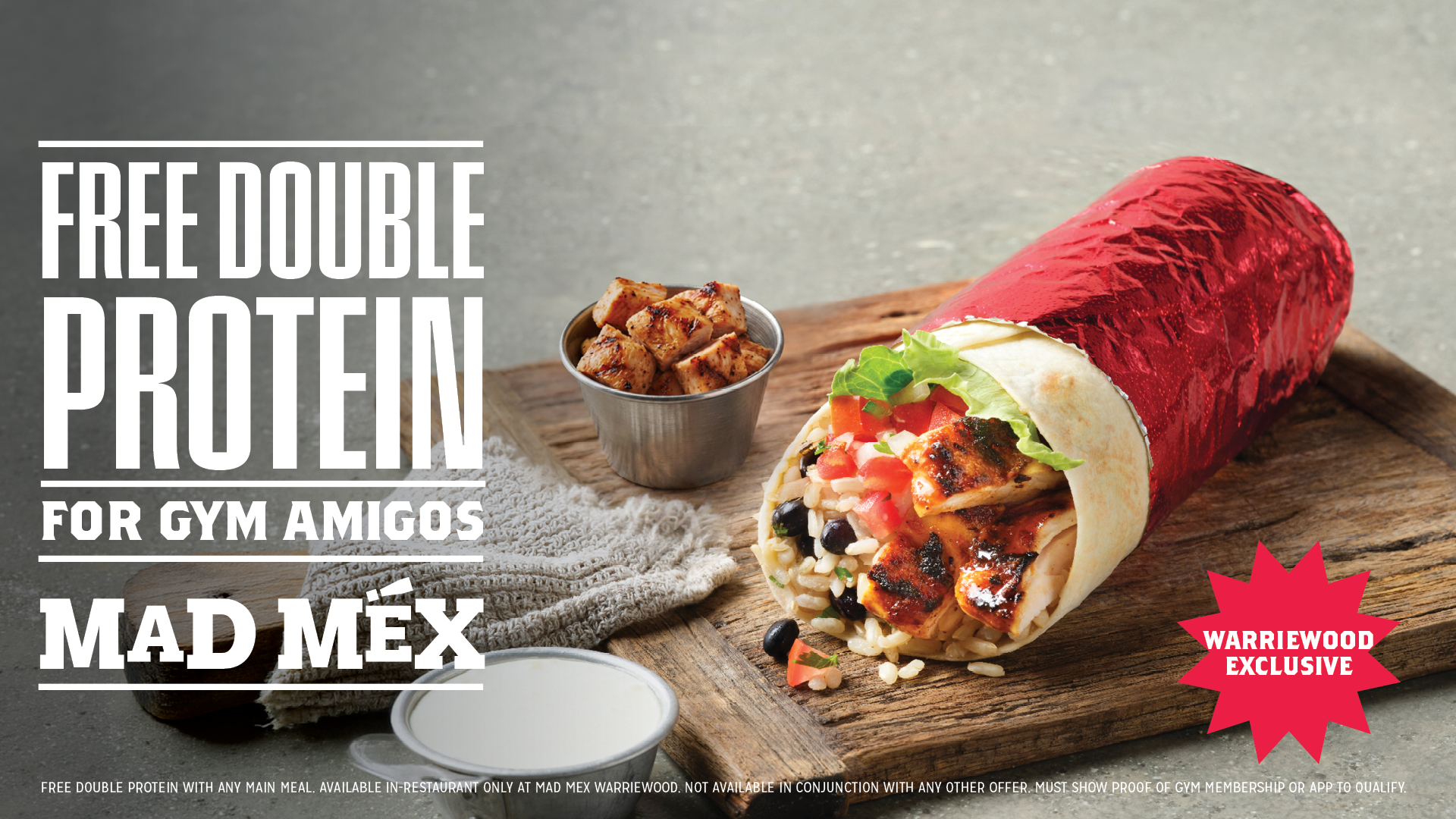 DOUBLE the protein.