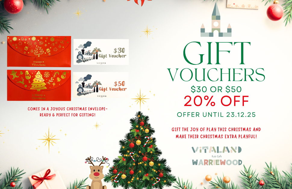 Vitaland Kids Cafe Christmas Offer - 20% Off Gift Vouchers