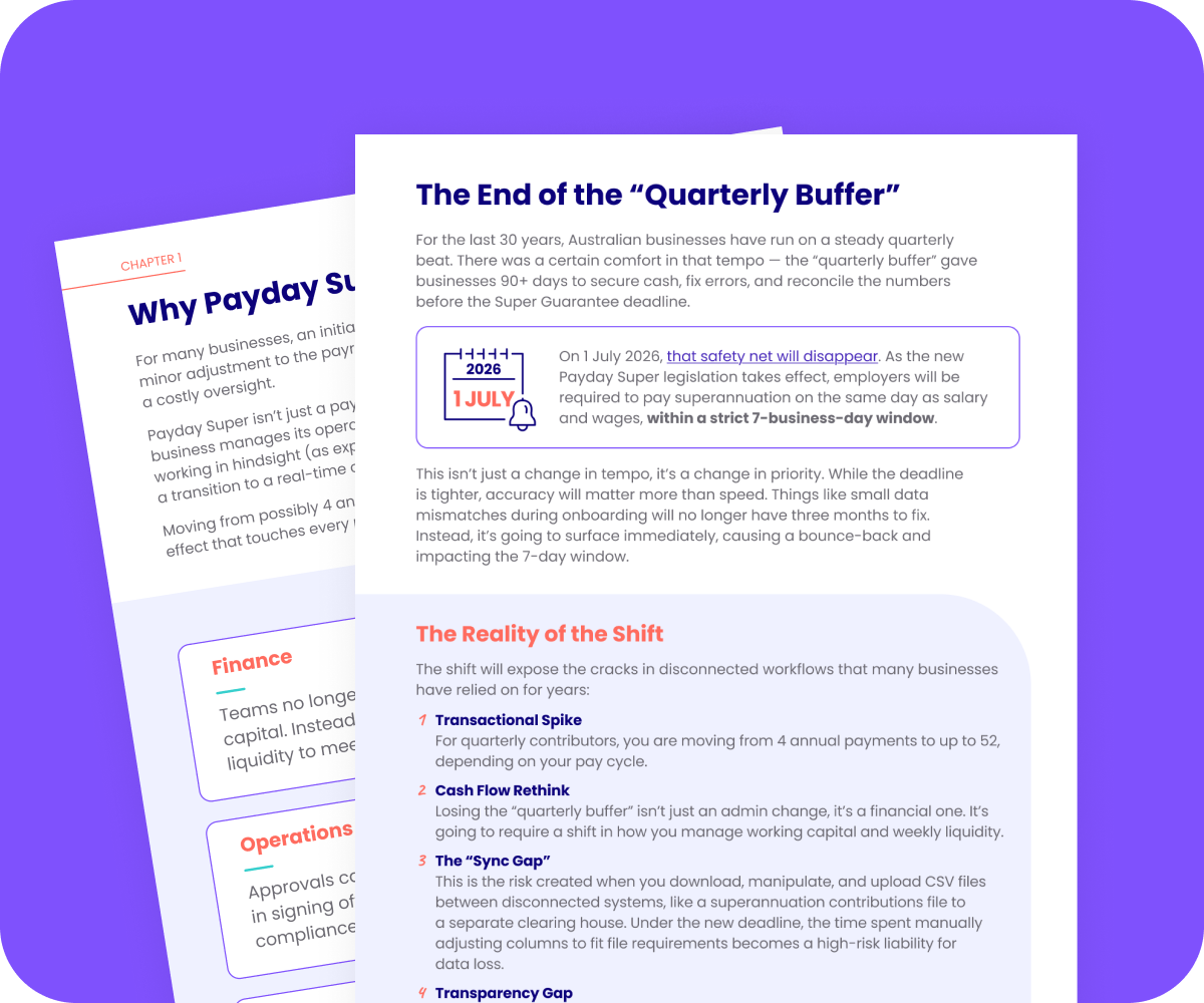 payday super playbook, super clearing house, payday super changes, qualifying earnings