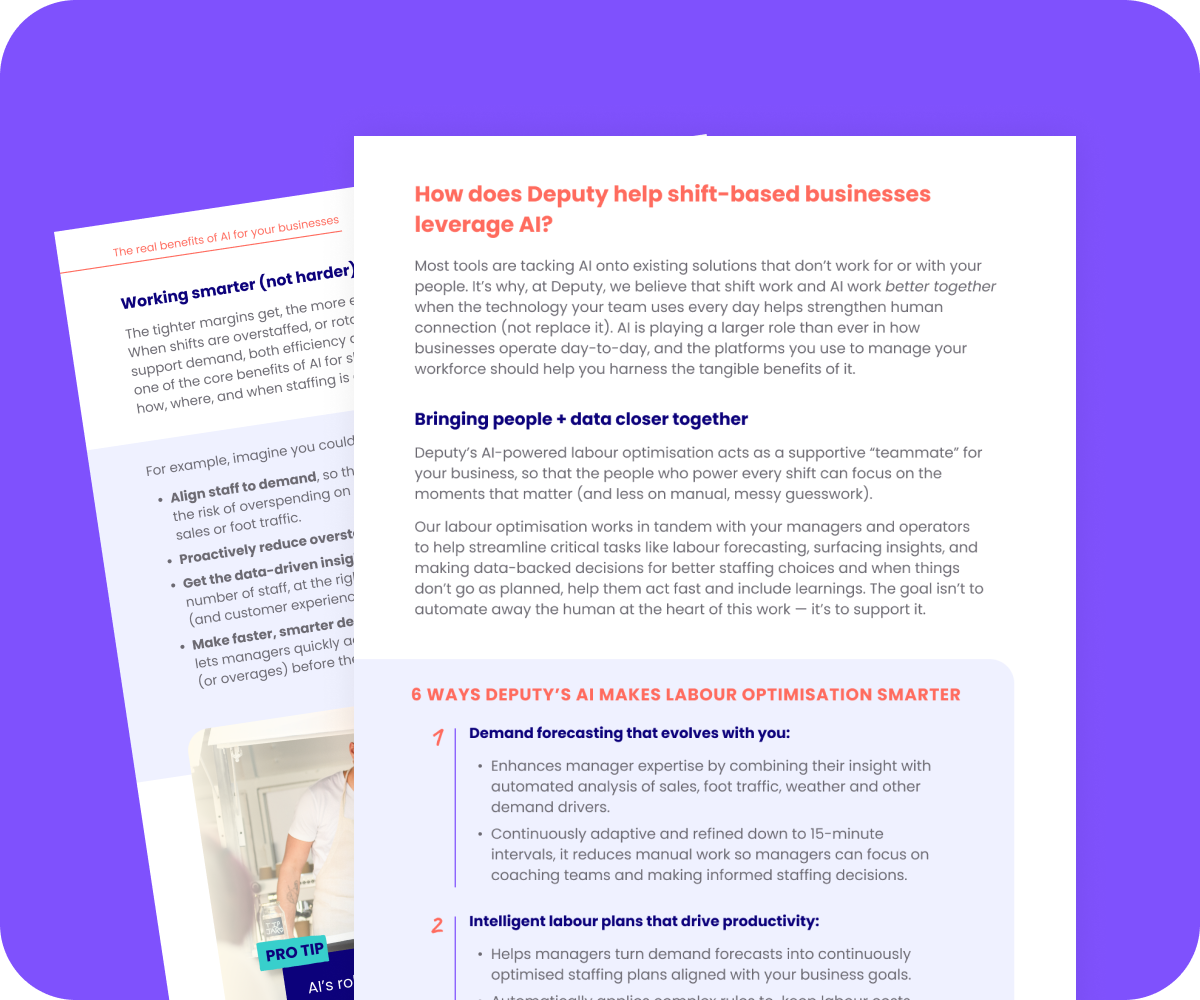 ai labour forecasting, labour planning, labour optimisation