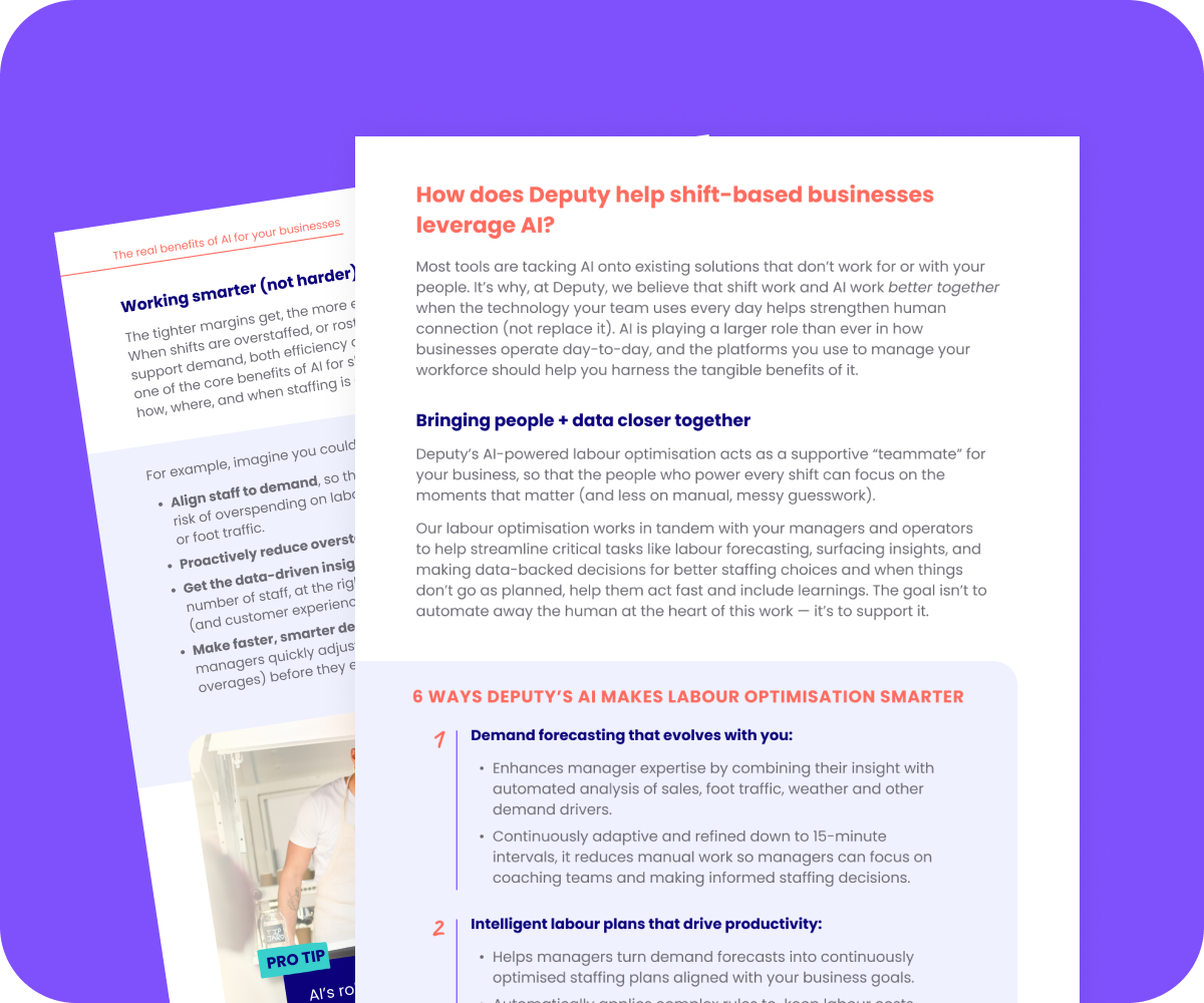 ai labour forecasting, labour planning, labour optimisation