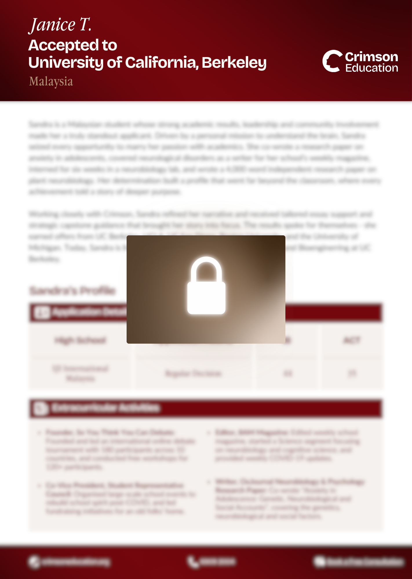 Malaysia UC Berkeley Case Study