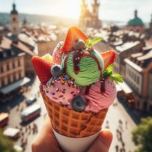 Eis in der Sonne