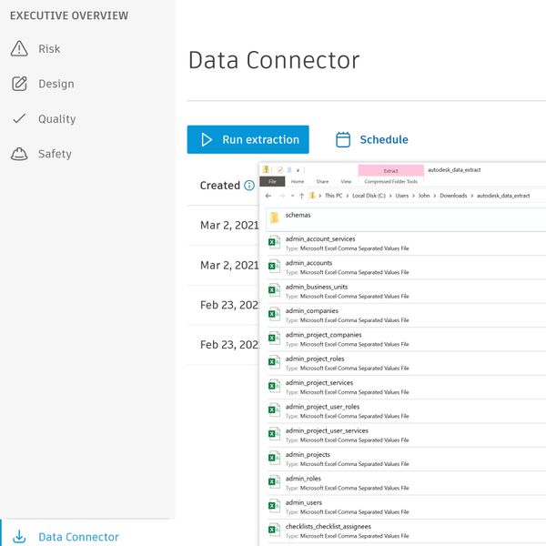 Data Connector pour la construction
