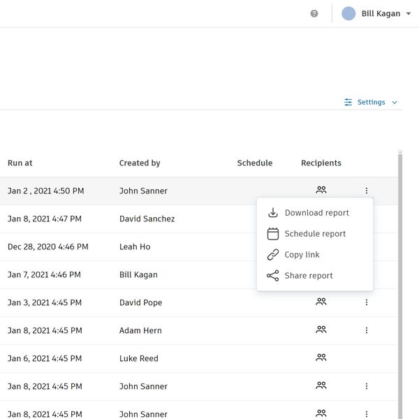 建設向け日次レポート ソフトウェアの可視性の改善