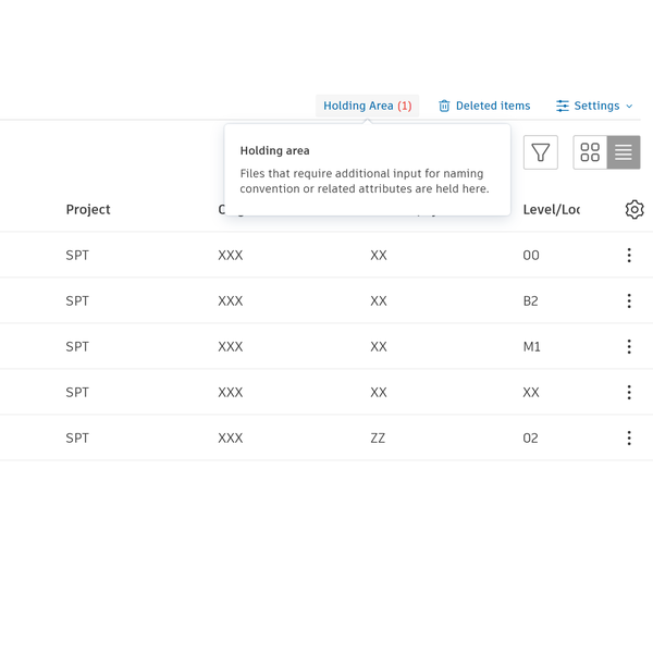 Gestion des documents pour la construction – Zone de stockage ISO 19650