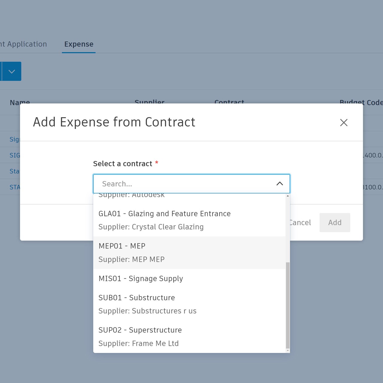 Construction expense management software.