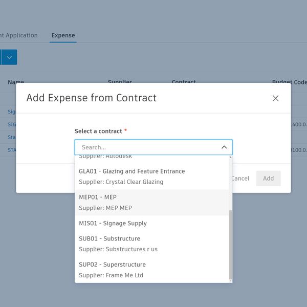 Logiciel de gestion des dépenses de construction.