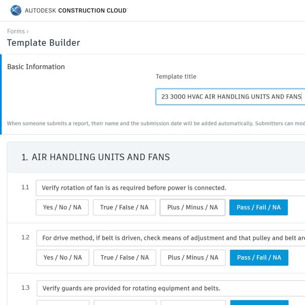 Remplissage des formulaires d’inspection dans le logiciel de formulaires et contrats de construction.