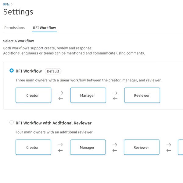 建設情報提供依頼管理追跡の設定