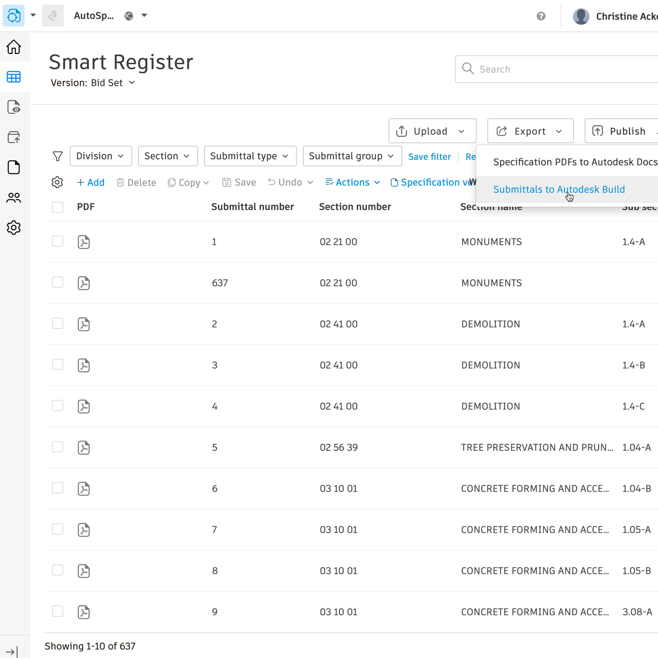 Integrate AutoSpecs with Construction Project Management Software