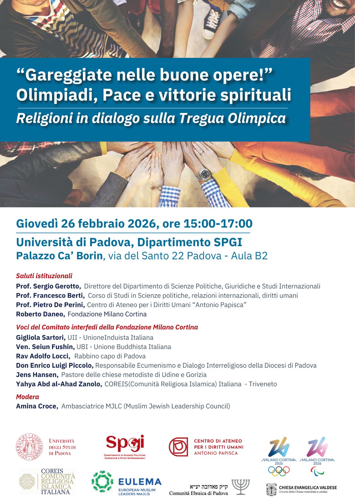 Gareggiate nelle buone opere! Olimpiadi, Pace e vittorie spirituali