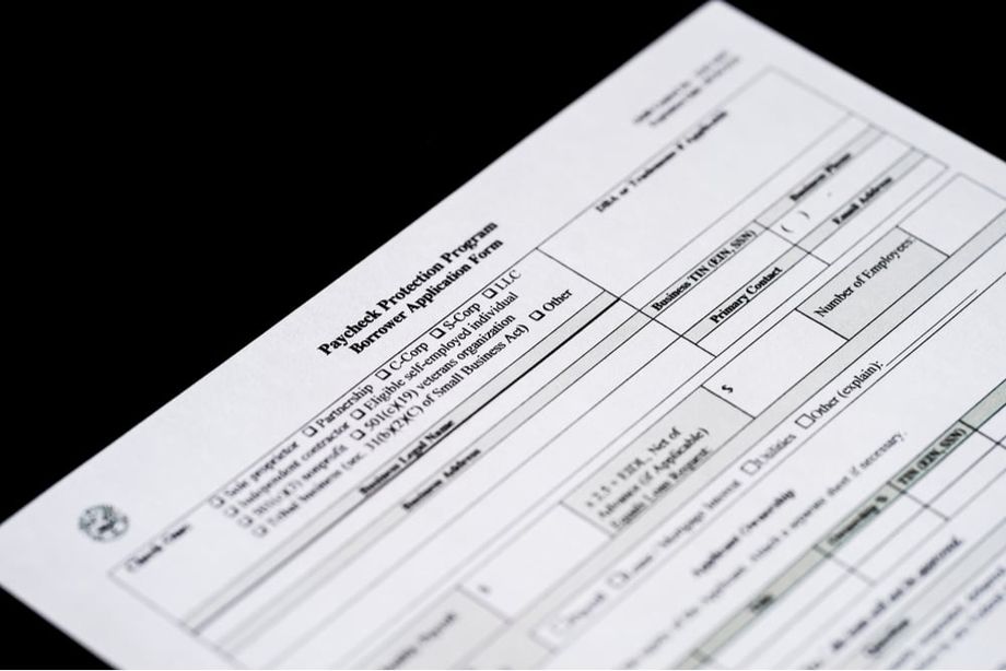 Application form for the Payment Protection Program (PPP) Loan