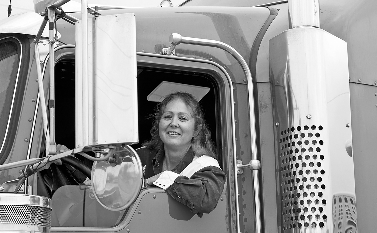 Woman truck driver