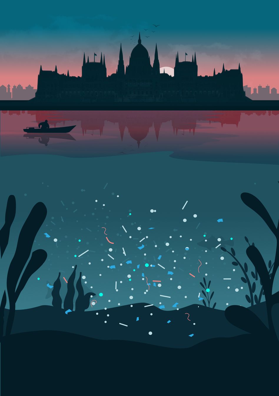 Illustration of microplastic's header