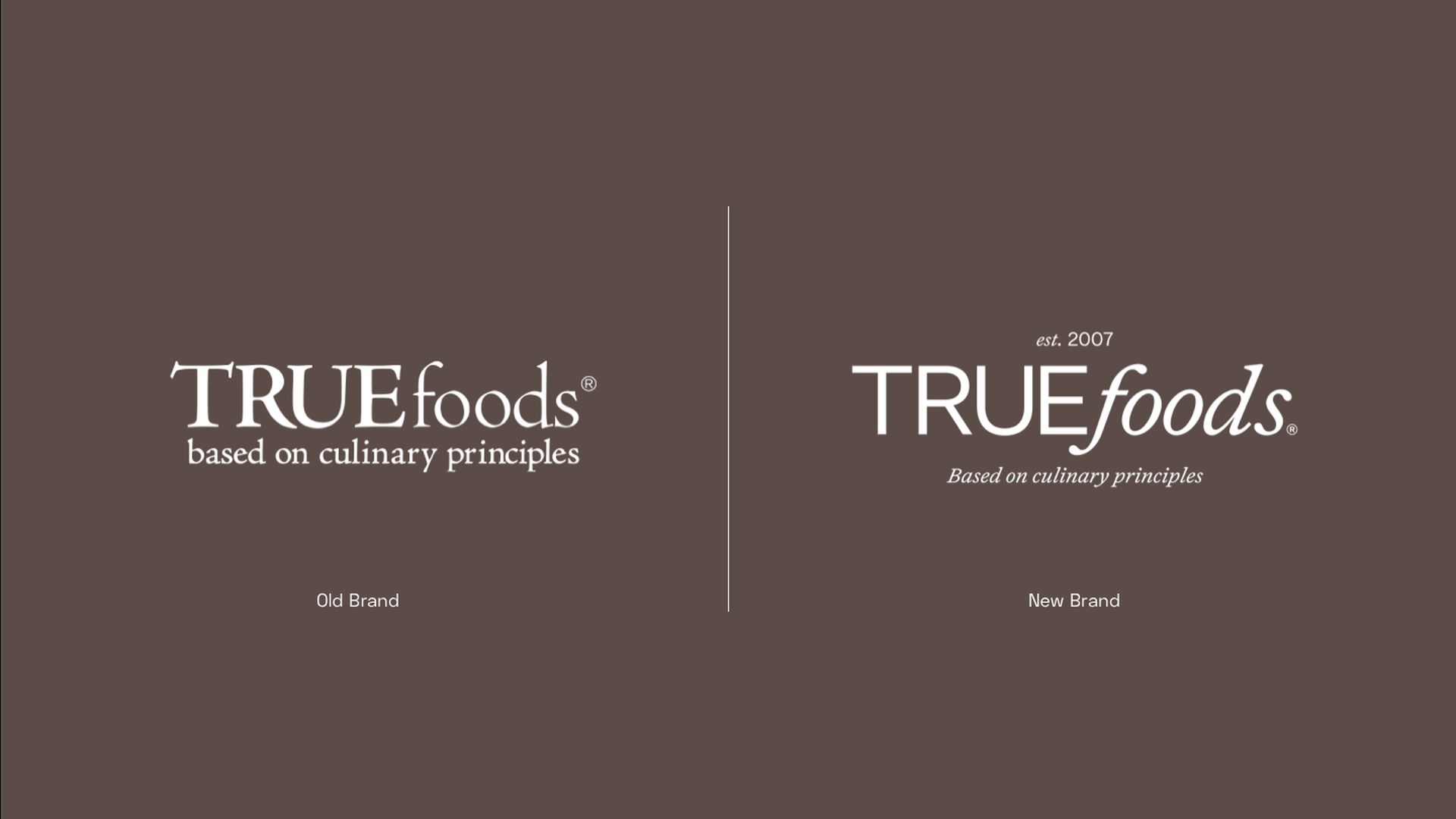 TRUEfoods old & new logos