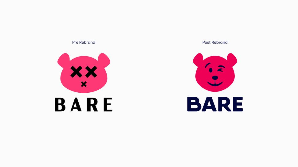 BARE Dating old & new logo