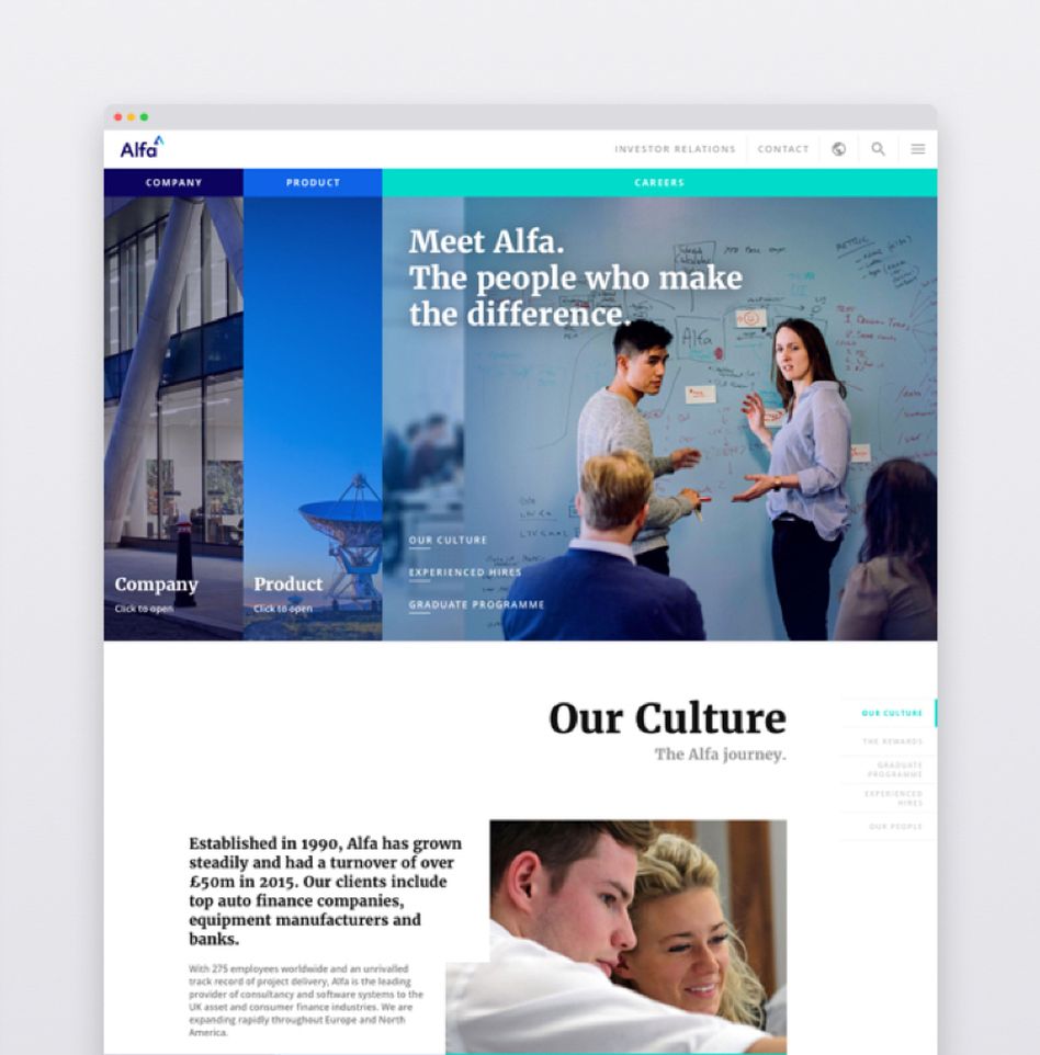 Alfa careers page