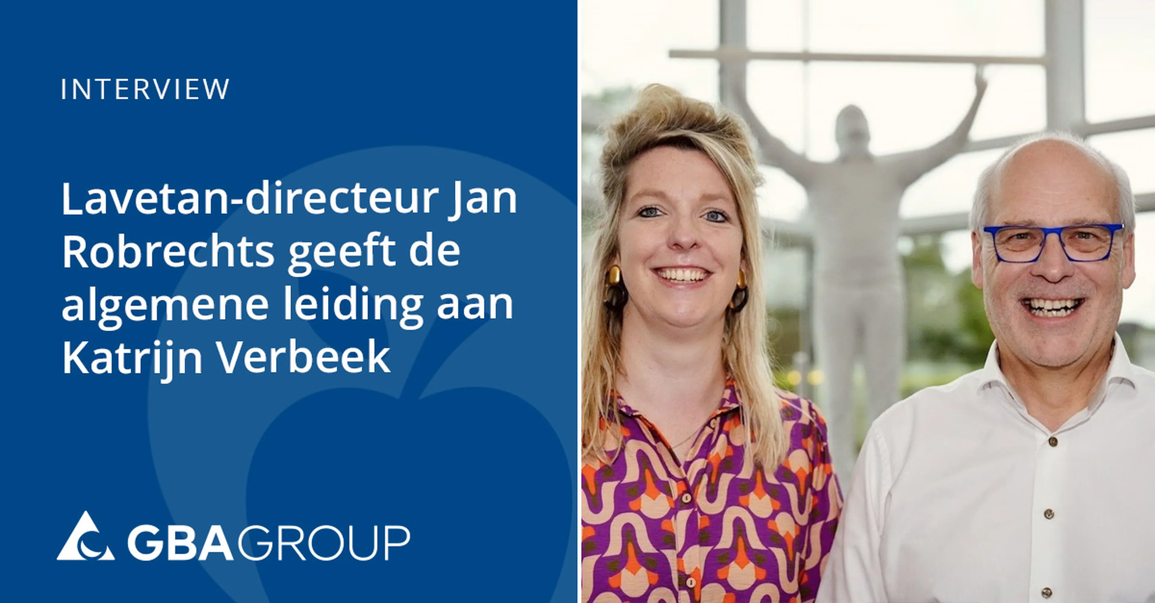 Lavetan-directeur Jan Robrechts geeft de algemene leiding aan Katrijn Verbeek