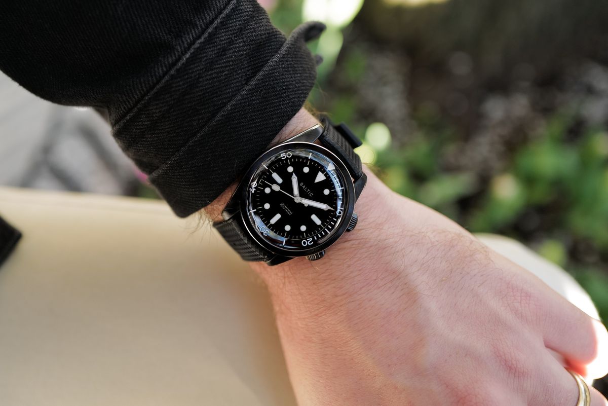 Aquascaphe Dual-Crown Black PVD | Baltic Watches